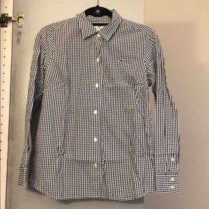 Vineyard Vines Women’s navy gingham oxford size 4
